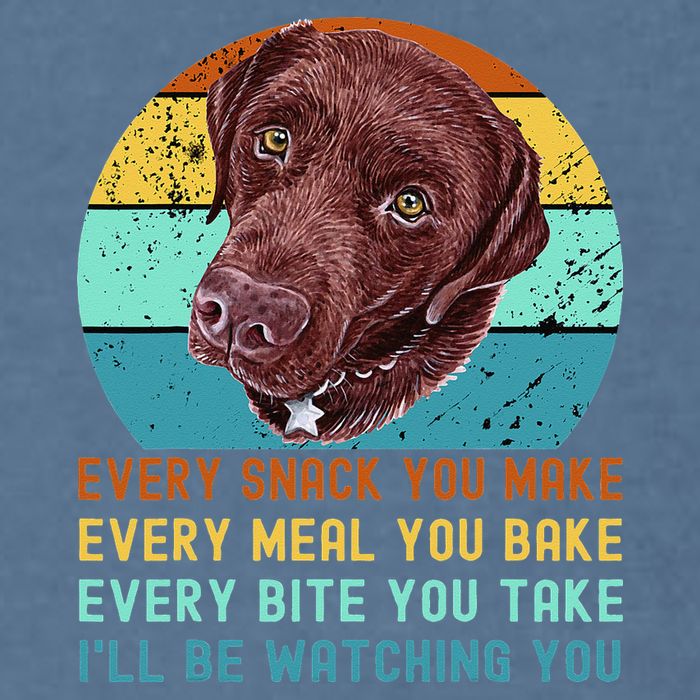 Chocolate Lab Labrador Retriever Dog Every Snack you Make Garment-Dyed Sweatshirt