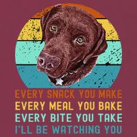 Chocolate Lab Labrador Retriever Dog Every Snack you Make 16oz Travel Tumbler
