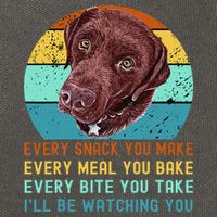 Chocolate Lab Labrador Retriever Dog Every Snack you Make Cotton Canvas Backpack