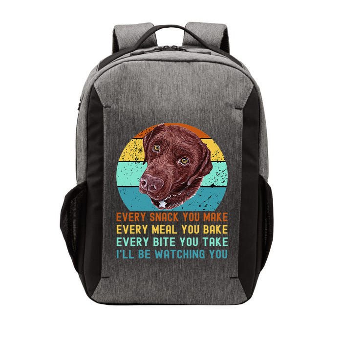 Chocolate Lab Labrador Retriever Dog Every Snack you Make Vector Backpack