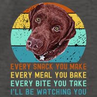 Chocolate Lab Labrador Retriever Dog Every Snack you Make Vector Backpack