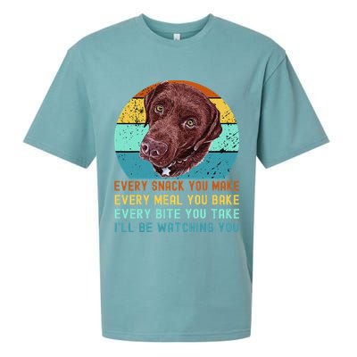 Chocolate Lab Labrador Retriever Dog Every Snack you Make Sueded Cloud Jersey T-Shirt