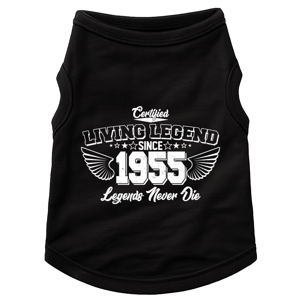 Certified Living Legend Since 1955 Legends Never Die 70th Birthday Wings Doggie Tank