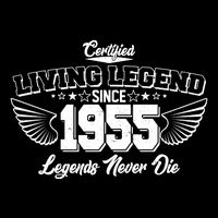 Certified Living Legend Since 1955 Legends Never Die 70th Birthday Wings 7-Panel Snapback Hat
