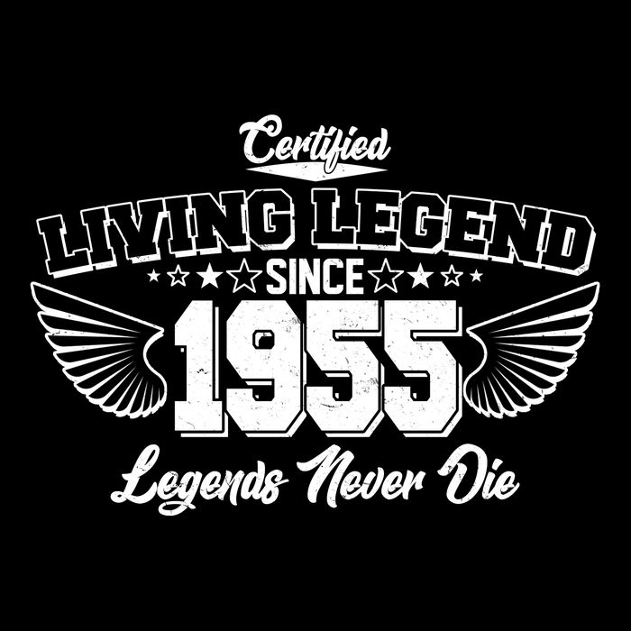 Certified Living Legend Since 1955 Legends Never Die 70th Birthday Wings 7-Panel Snapback Hat