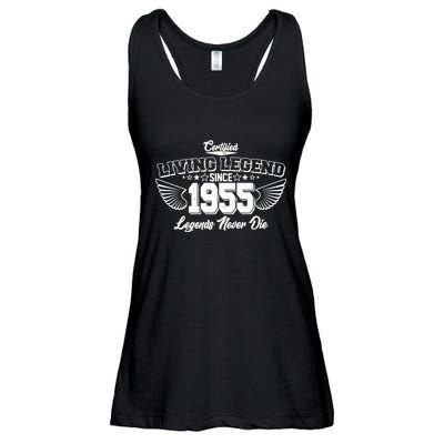 Certified Living Legend Since 1955 Legends Never Die 70th Birthday Wings Ladies Essential Flowy Tank