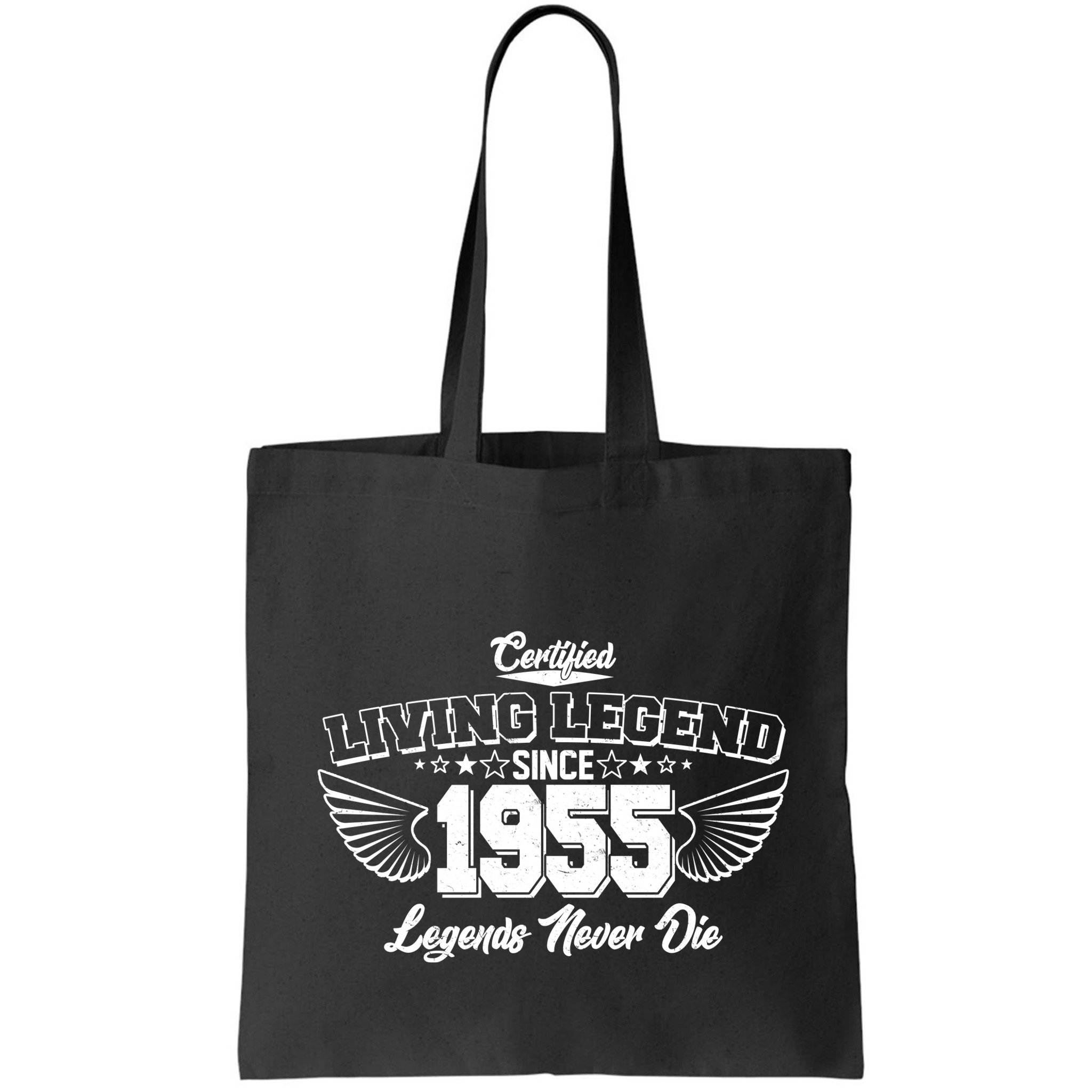 Certified Living Legend Since 1955 Legends Never Die 70th Birthday Wings Bag