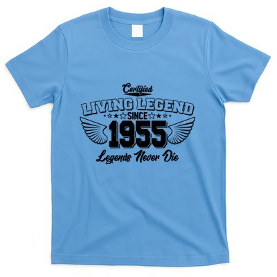 Certified Living Legend Since 1955 Legends Never Die 70th Birthday Wings T-Shirt