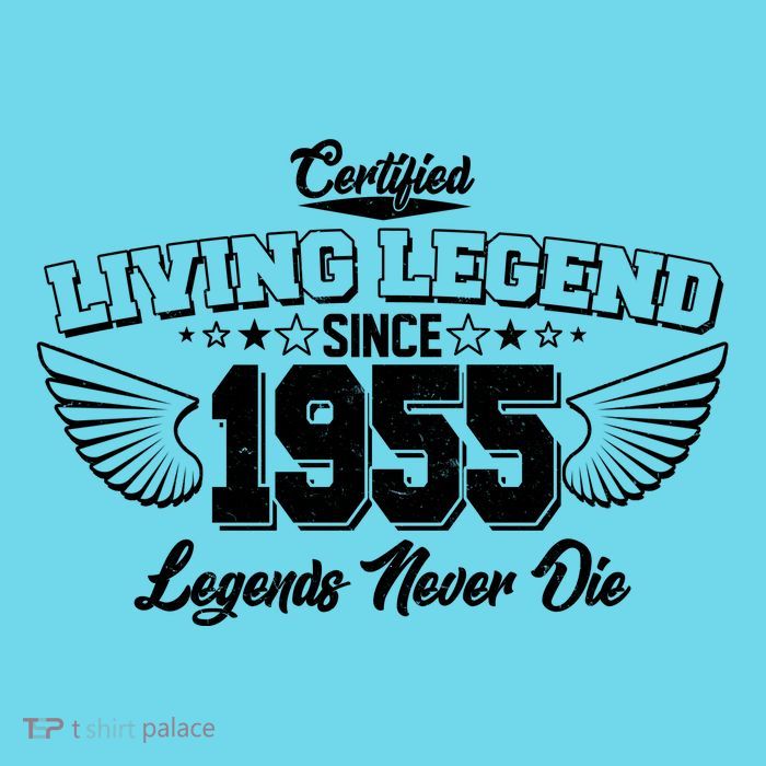 Certified Living Legend Since 1955 Legends Never Die 70th Birthday Wings Women's V-Neck T-Shirt