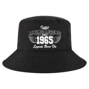 Certified Living Legend Since 1965 Legends Never Die 60th Birthday Wings Cool Comfort Performance Bucket Hat