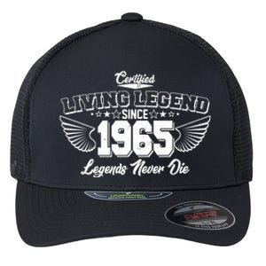 Certified Living Legend Since 1965 Legends Never Die 60th Birthday Wings Flexfit Unipanel Trucker Cap