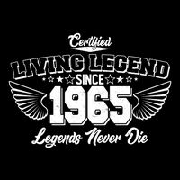 Certified Living Legend Since 1965 Legends Never Die 60th Birthday Wings Bag