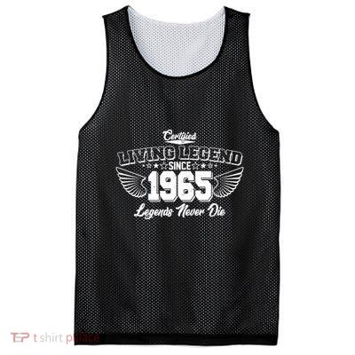 Certified Living Legend Since 1965 Legends Never Die 60th Birthday Wings Mesh Reversible Basketball Jersey Tank