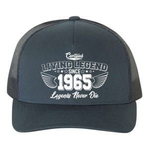 Certified Living Legend Since 1965 Legends Never Die 60th Birthday Wings Yupoong Adult 5-Panel Trucker Hat