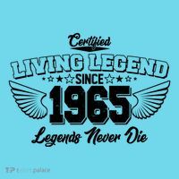 Certified Living Legend Since 1965 Legends Never Die 60th Birthday Wings Kids T-Shirt