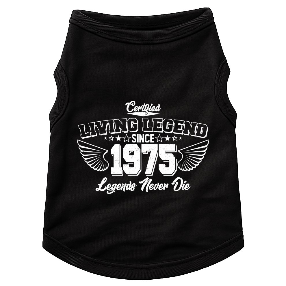 Certified Living Legend Since 1975 Legends Never Die 50th Birthday Wings Doggie Tank