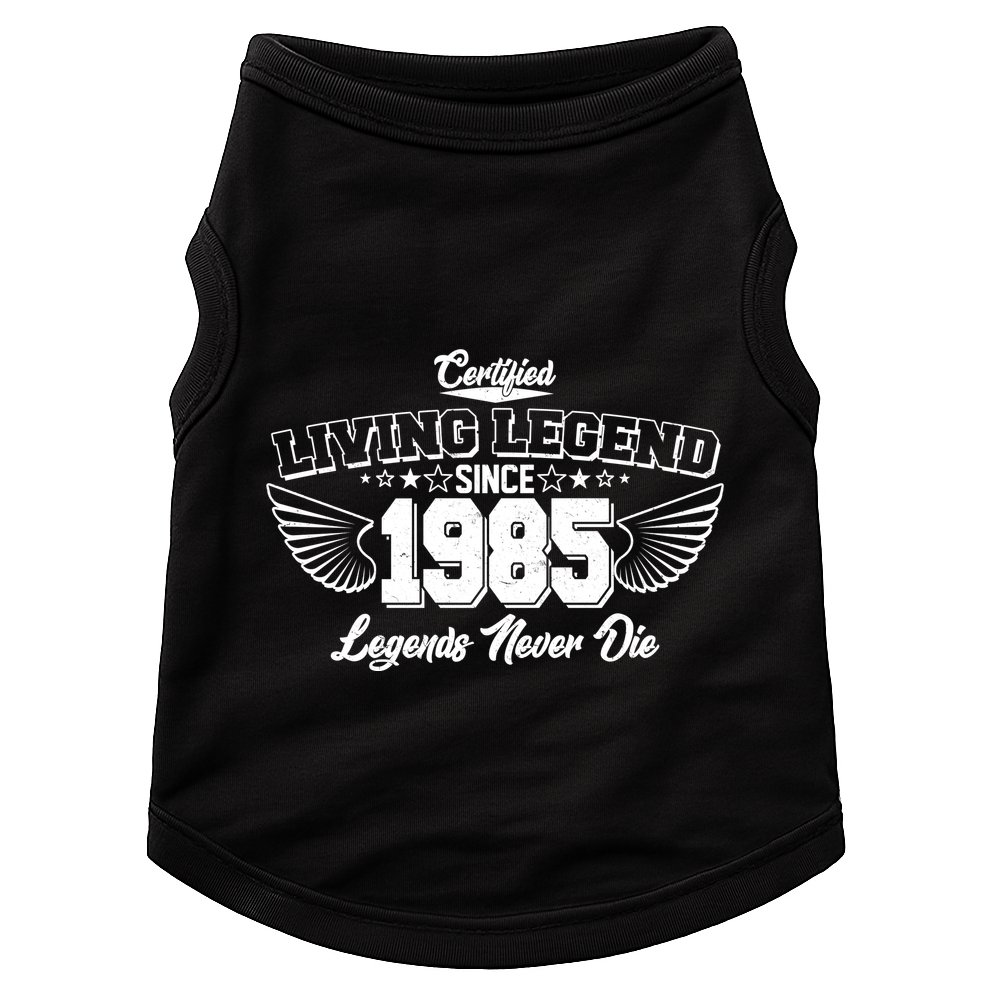 Certified Living Legend Since 1985 Legends Never Die 40th Birthday Wings Doggie Tank