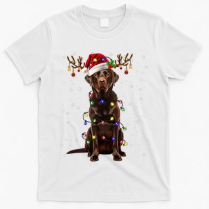 Chocolate Lab Labrador Christmas Tree Light Pajama Dog Xmas T-Shirt