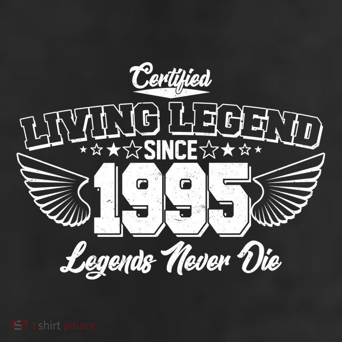 Certified Living Legend Since 1995 Legends Never Die 30th Birthday Wings 7 Panel Mesh Trucker Snapback Hat