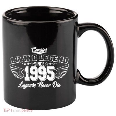 Certified Living Legend Since 1995 Legends Never Die 30th Birthday Wings 11oz C Handle Ceramic Mug