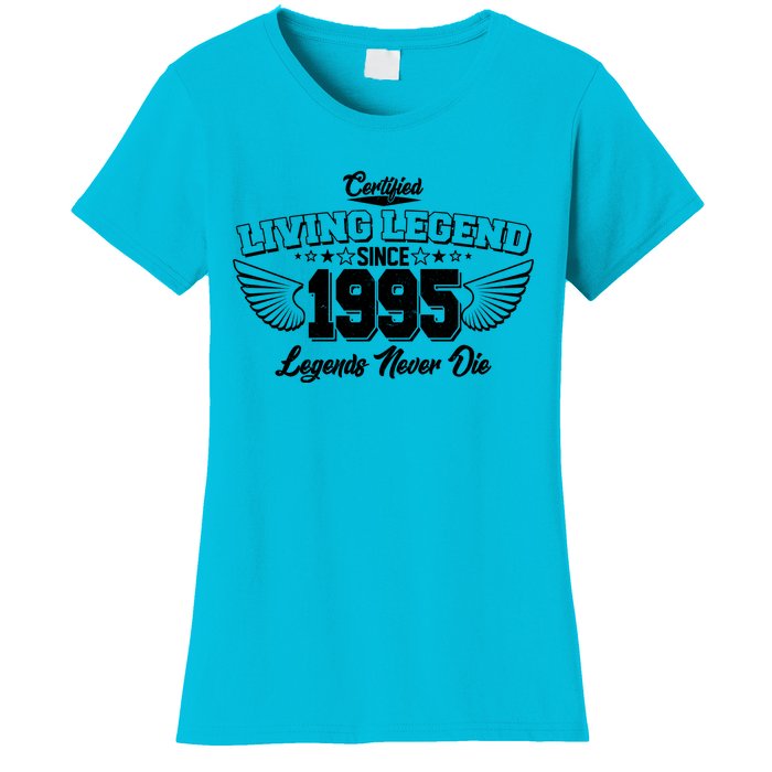 Certified Living Legend Since 1995 Legends Never Die 30th Birthday Wings Women's T-Shirt