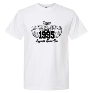 Certified Living Legend Since 1995 Legends Never Die 30th Birthday Wings Garment-Dyed Heavyweight T-Shirt