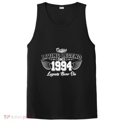 Certified Living Legend Since 1994 Legends Never Die 30th Birthday Wings PosiCharge Competitor Tank