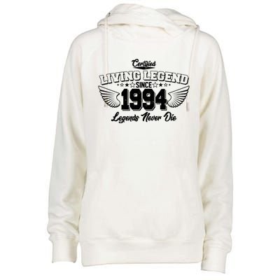 Certified Living Legend Since 1994 Legends Never Die 30th Birthday Wings Womens Funnel Neck Pullover Hood