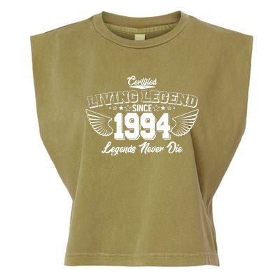 Certified Living Legend Since 1994 Legends Never Die 30th Birthday Wings Garment-Dyed Women's Muscle Tee