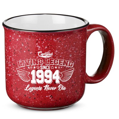 Certified Living Legend Since 1994 Legends Never Die 30th Birthday Wings 15oz Campfire Ceramic Mug