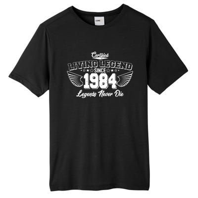 Certified Living Legend Since 1984 Legends Never Die 40th Birthday Wings Tall Fusion ChromaSoft Performance T-Shirt