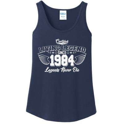 Certified Living Legend Since 1984 Legends Never Die 40th Birthday Wings Ladies Essential Tank