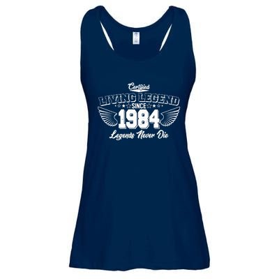 Certified Living Legend Since 1984 Legends Never Die 40th Birthday Wings Ladies Essential Flowy Tank