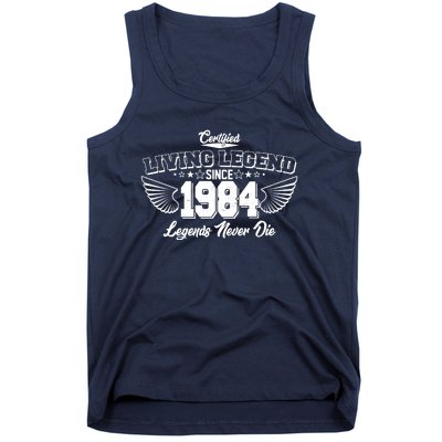 Certified Living Legend Since 1984 Legends Never Die 40th Birthday Wings Tank Top