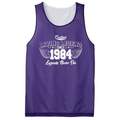 Certified Living Legend Since 1984 Legends Never Die 40th Birthday Wings Mesh Reversible Basketball Jersey Tank