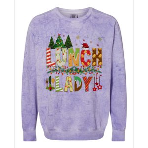 Christmas Lunch Lady Crew Holiday Season Matching Colorblast Crewneck Sweatshirt