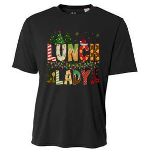 Christmas Lunch Lady Crew Holiday Season Matching Cooling Performance Crew T-Shirt