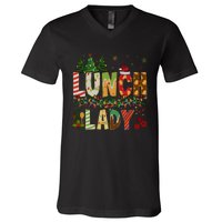 Christmas Lunch Lady Crew Holiday Season Matching V-Neck T-Shirt