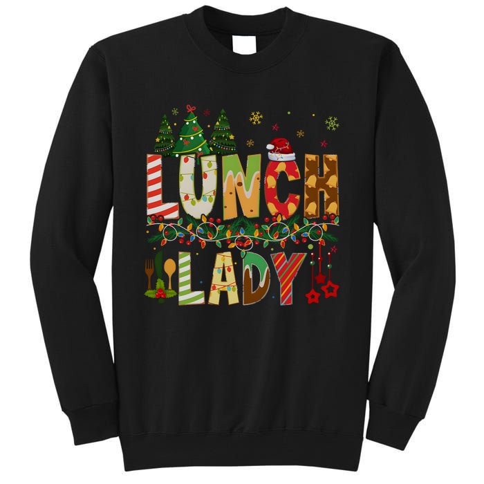 Christmas Lunch Lady Crew Holiday Season Matching Tall Sweatshirt