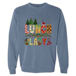 Christmas Lunch Lady Crew Holiday Season Matching Garment-Dyed Sweatshirt