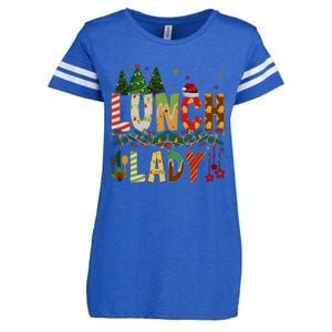 Christmas Lunch Lady Crew Holiday Season Matching Enza Ladies Jersey Football T-Shirt