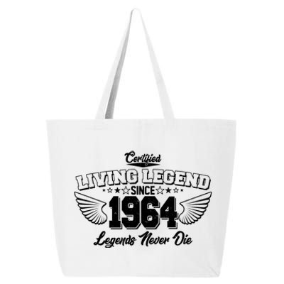 Certified Living Legend Since 1964 Legends Never Die 60th Birthday Wings 25L Jumbo Tote