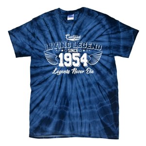 Certified Living Legend Since 1954 Legends Never Die 70th Birthday Wings Tie-Dye T-Shirt