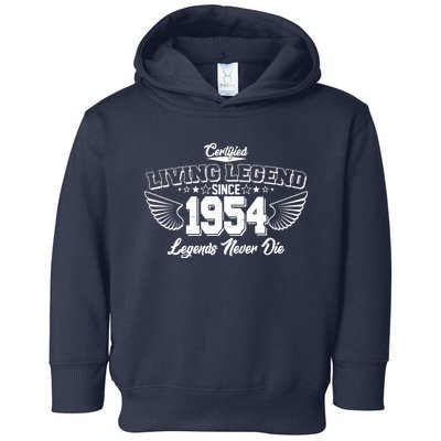 Certified Living Legend Since 1954 Legends Never Die 70th Birthday Wings Toddler Hoodie