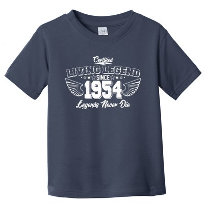 Certified Living Legend Since 1954 Legends Never Die 70th Birthday Wings Toddler T-Shirt