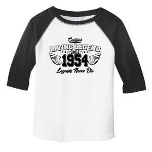 Certified Living Legend Since 1954 Legends Never Die 70th Birthday Wings Toddler Fine Jersey T-Shirt