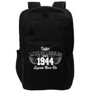 Certified Living Legend Since 1944 Legends Never Die 80th Birthday Wings Impact Tech Backpack