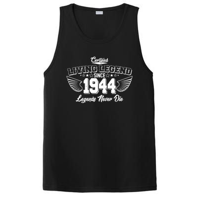 Certified Living Legend Since 1944 Legends Never Die 80th Birthday Wings PosiCharge Competitor Tank