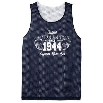 Certified Living Legend Since 1944 Legends Never Die 80th Birthday Wings Mesh Reversible Basketball Jersey Tank