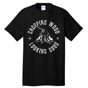 Chainsaw Lumberjack Logger Tree Surgeon Cutter Funny Gift Tall T-Shirt